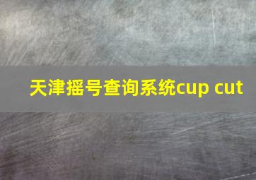 天津摇号查询系统cup cut